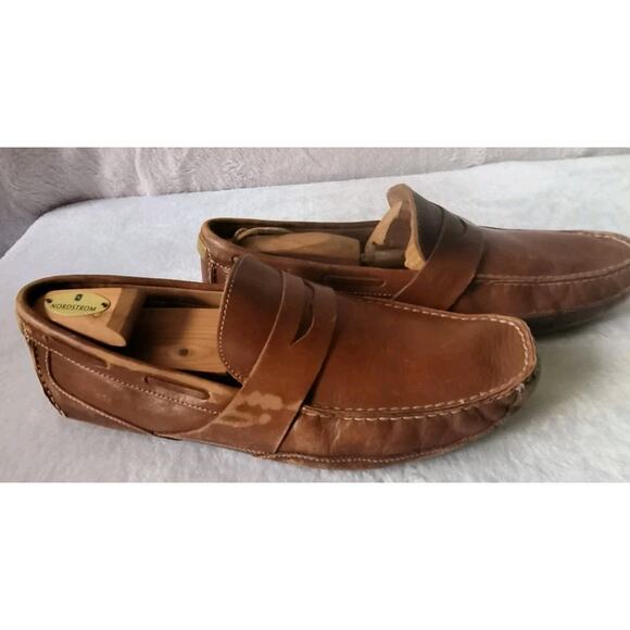 Size 12 M Men's SPERRY Light Brown Soft Leather Shoes - Picture 5 of 7